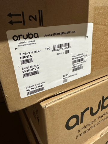 R8Q67A Aruba 6200M 24G 4SFP+ Switch - Brand New Sealed